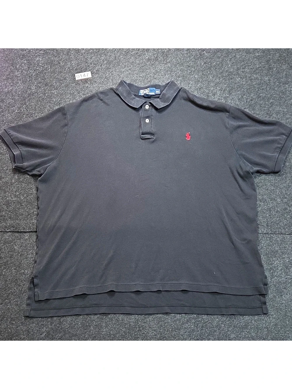 Polo Ralph Lauren Men's Polo Shirt 2XL Black Solid Short Sleeve Cotton Logo